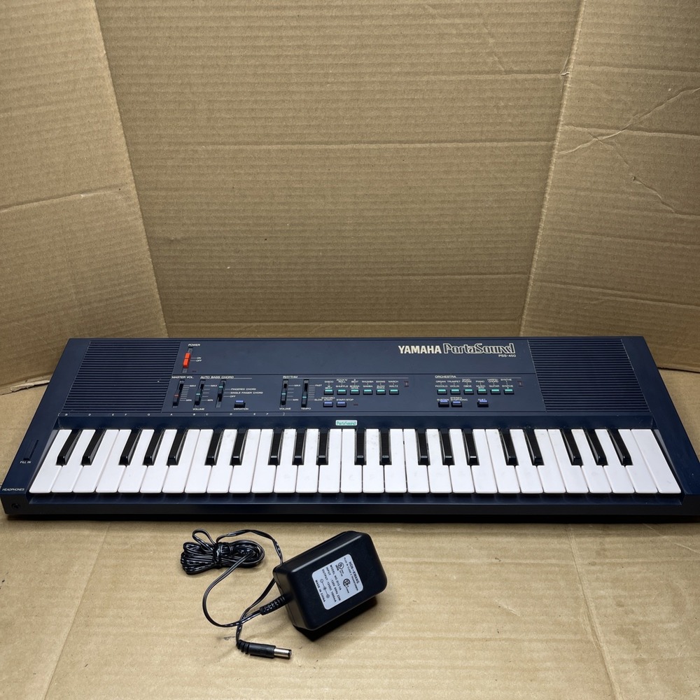 Vintage 1985 Yamaha PortaSound PSS-450 Electronic Keyboard Synth Tested Working